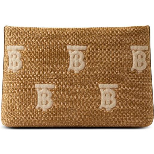 Burberry pouch con monogramma - toni neutri