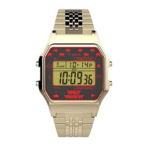 Timex orologio digitale al quarzo unisex con cinturino in acciaio inossidabile tw2v30100