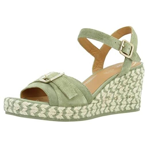 Geox d panarea, sandalo espadrillas con zeppa donna, verde (pistachio), 38.5 eu