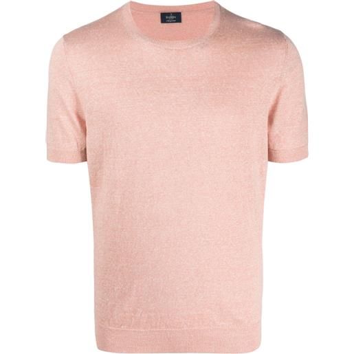Barba t-shirt con bordo a coste - rosa