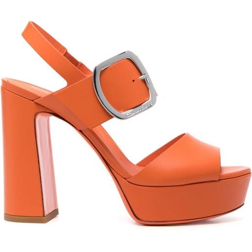 Santoni sandali con tacco largo 105mm - arancione