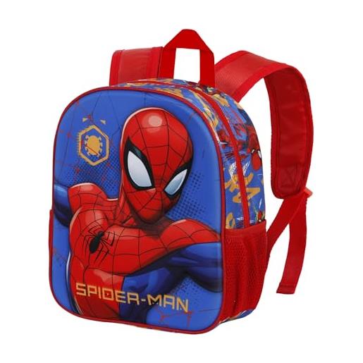 Marvel spiderman leader-zaino 3d piccolo, blu, 26 x 31 cm, capacità 8.5 l
