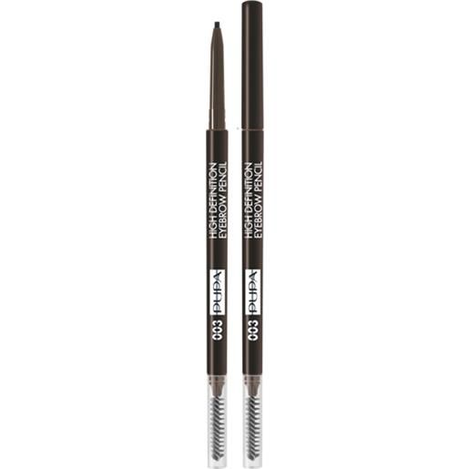 Pupa high definition eyebrow pencil matita sopracciglia 003 dark brown