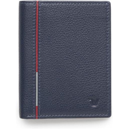 Roncato pe-boston portafoglio uomo 9.5x12.5x1.5 cm - blu navy