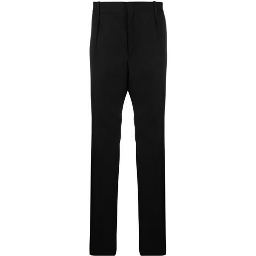 Saint Laurent pantaloni sartoriali con dettaglio a righe - nero