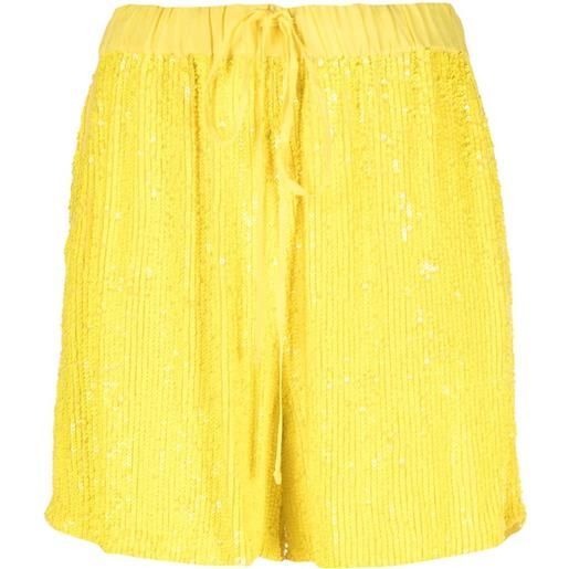 P.A.R.O.S.H. shorts con paillettes - giallo