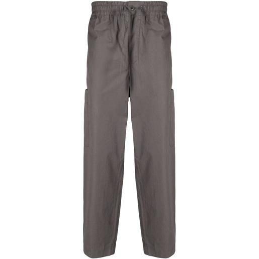 Kenzo pantaloni dritti con applicazione - grigio