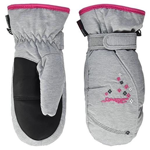 Ziener loisana girls lisyo mitten glove junior guanti da sci, bambini, lisyo mitten girls glove junior, light melange, 5.5