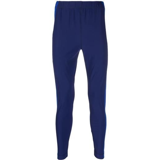 Moncler Grenoble pantaloni skinny con stampa - blu