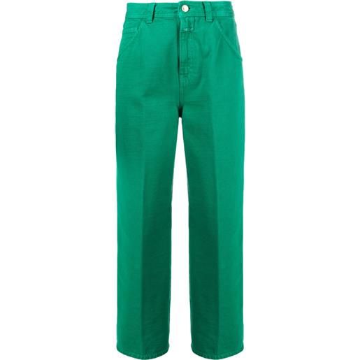 Closed pantaloni crop dritti - verde