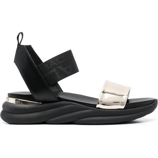 Baldinini sandali con fascia metallizzata - nero