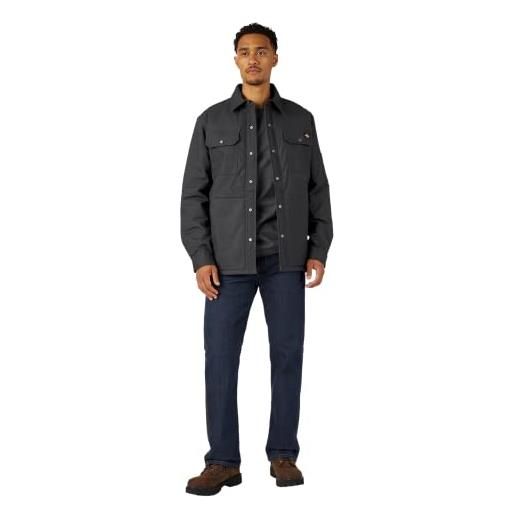 Dickies flex duck shirt jacket, outerwear uomo, marrone (timber), m