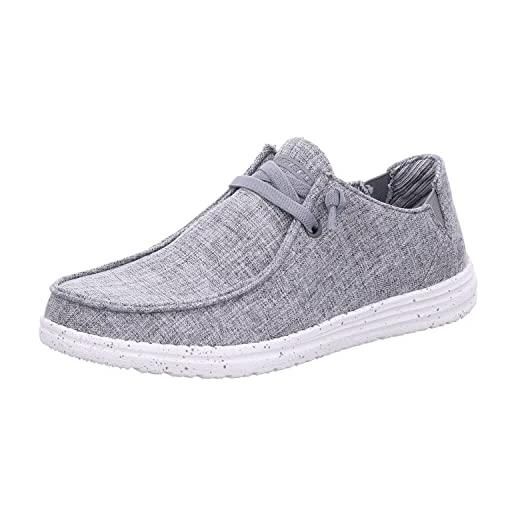 Skechers relaxed fit melson chad, scarpe casual uomo, gray canvas, 40 eu