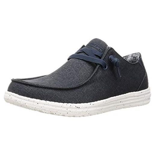 Skechers relaxed fit melson chad, scarpe casual uomo, gray canvas, 47.5 eu