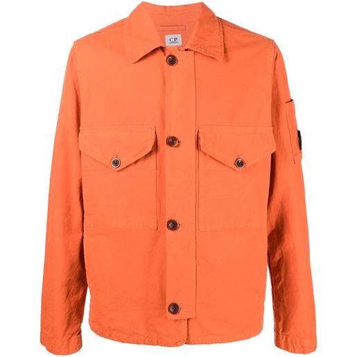 C.P. Company giacca-camicia con tasche - arancione