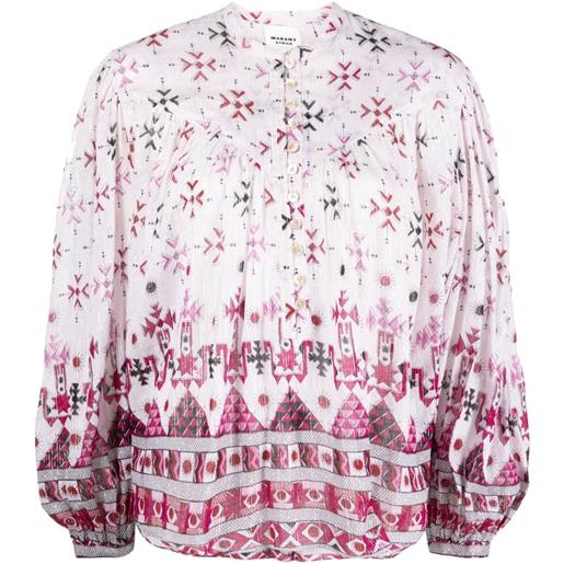 MARANT ÉTOILE salika cotton-blend blouse - rosa