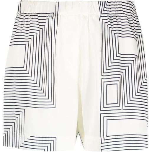 Low Classic shorts con stampa geometrica - bianco