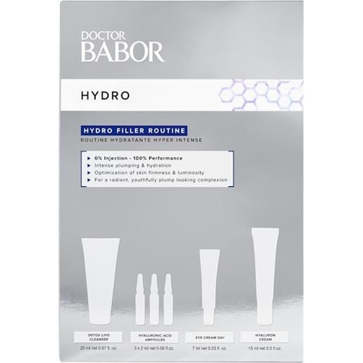BABOR cura del viso doctor BABOR set regalo detox lipo cleanser 20 ml + eye cream day 7 ml + hyaluron cream 15 ml + hyaluronic acid ampoules 3x2 ml
