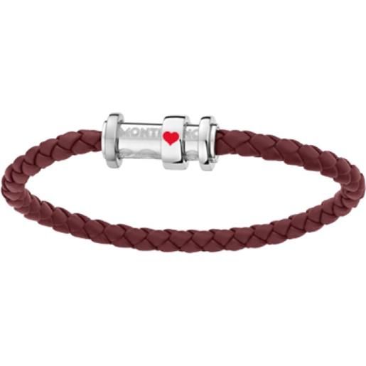 Montblanc bracciale meisterstück cuori rosso