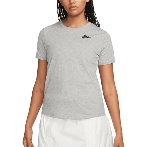 Nike t-shirt da donna club essentials grigio