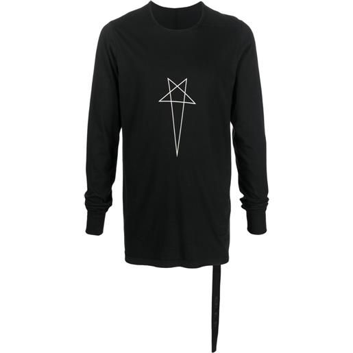 Rick Owens DRKSHDW maglione con stampa - nero