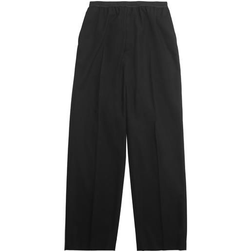 Balenciaga pantaloni con banda logo - nero