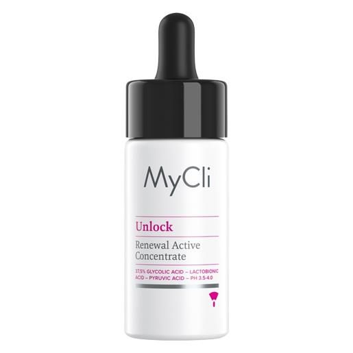 PERLAPELLE Srl mycli unlock concentrato rinnovatore attivo - trattamento preparatore per viso, collo, décolleté e mani - 15 ml