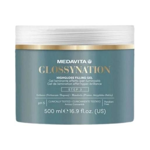 Medavita glossynation highloss filling gel 500ml - gel laminante effetto specchio