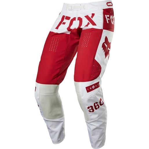 FOX - pantaloni 360 nobyl rosso / bianco