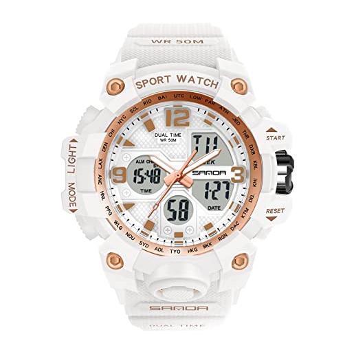 RORIOS orologio digitale da donna militare sportivo orologio moda impermeabile orologio con sveglia elettronico orologio da polso per donna