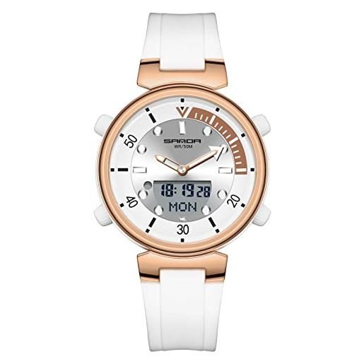 RORIOS orologio analogico unisex digitale quarzo orologio con sveglia orologio sportivo da uomo donna multifunzione elettronico orologio da polso per uomo donna
