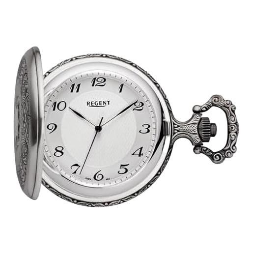 Regent orologio da taschino da uomo savonnette anticato, 49 mm, carica meccanica, numeri e minuti in diverse varianti, p-722 - numeri arabi
