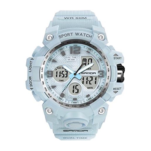 RORIOS orologio digitale da donna militare sportivo orologio moda impermeabile orologio con sveglia elettronico orologio da polso per donna