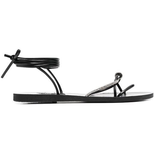 Ancient Greek Sandals sandali treli con decorazione - nero