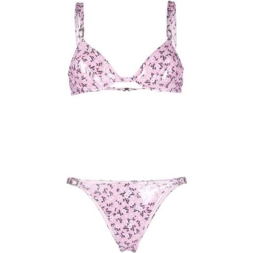 Alessandra Rich bikini con stampa - rosa