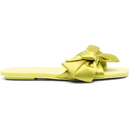 Stuart Weitzman sandali slides a punta aperta con fiocco - verde