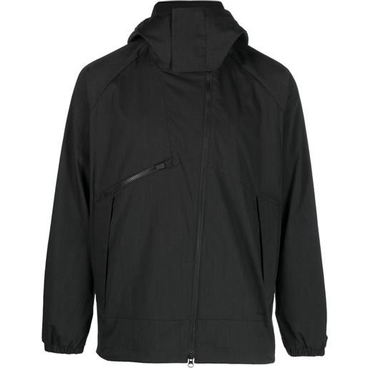 Snow Peak giacca con zip asimmetrica - nero