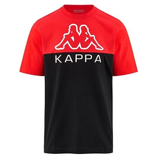 Kappa emir ckd, maglietta uomo, rosso/nero, l