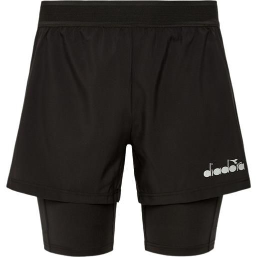 DIADORA double layer bermuda one shorts running uomo