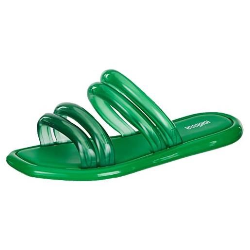 melissa airbubble slide ad, sandali con zeppa donna, verde, 38 eu