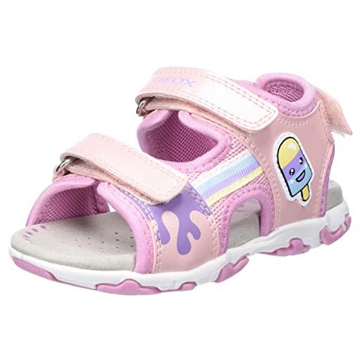 Geox b sandal flaffee gir, bambina, light pink, 26 eu