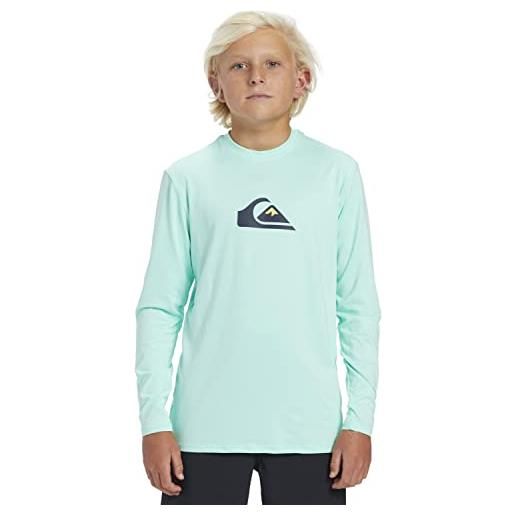 Quiksilver maglietta da surf upf 50 a maniche lunghe solid streak jungen 8-16 xs/8