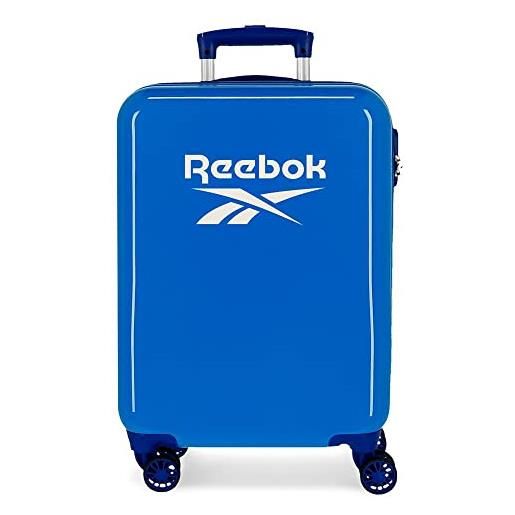 Reebok maveryck cabin valigia blu 38x55x20 cm rigido abs chiusura a combinazione laterale 34l 2.86 kg 4 doppie ruote bagaglio a mano
