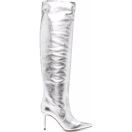 Scarosso stivali con effetto metallizzato - grigio
