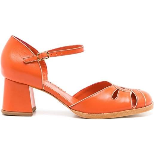 Sarah Chofakian sandali melaine 40mm con inserti - arancione
