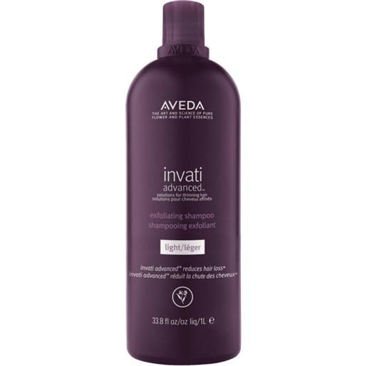 Aveda invati advanced exfoliating shampoo light 1000ml - shampoo esfoliante leggero capelli fini cute normale a grassa