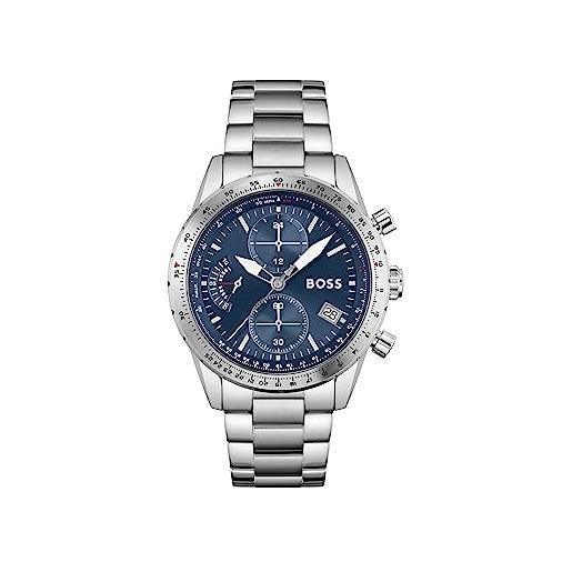 Boss orologio con cronografo al quarzo da uomo con cinturino in acciaio inossidabile argentato - 1513850