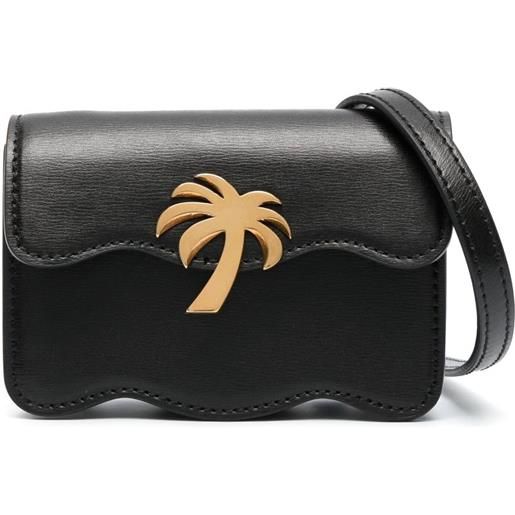 Palm Angels borsa mini con placca logo - nero