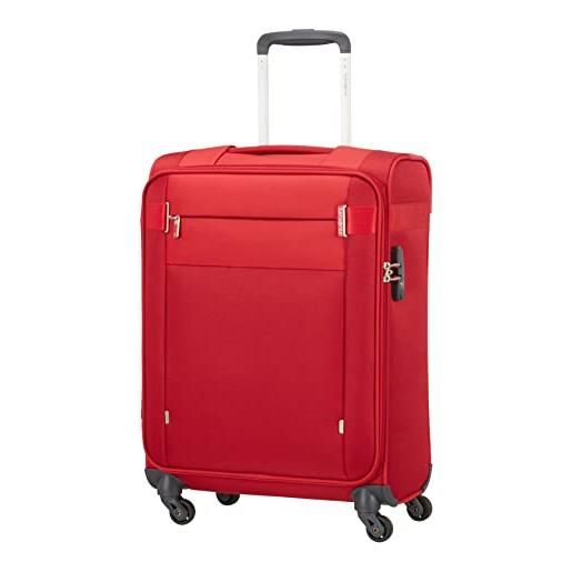 Samsonite citybeat, valigetta e trolley unisex adulto, rosso (red), spinner m exp 66 cm - 67 73 l