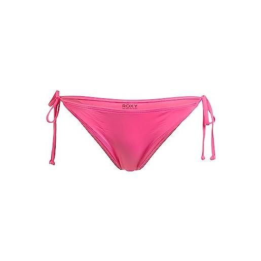 Roxy beach classics mutandina bikini con nodo laterale da donna rosa